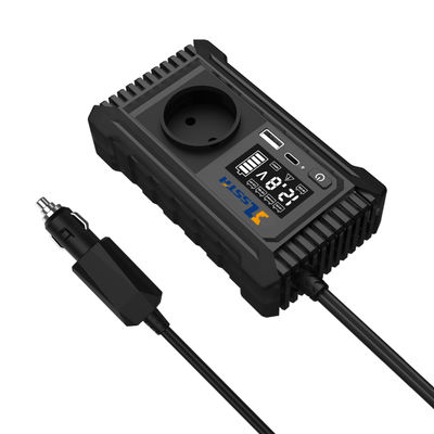 良い価格 SZSSTH Inversor EU USA Universal Socket GaN PD Fast Charger Car Power Inverter 12V 220V 2 AC Outlets USB 150W Car Inverter オンライン