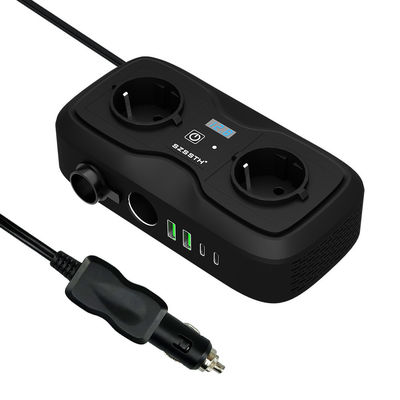 車用電源インバーター DC 12v から 110v AC ダブルUSB 3.1A GaN PD 急速充電器