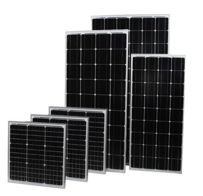 18V 24V 36V 48V アルミガラスソーラーパネル 100w 硬いソーラーパネル 高性能
