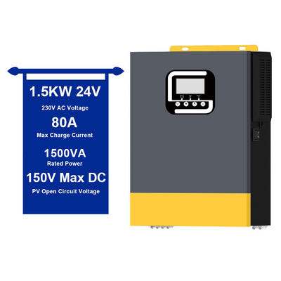 オーバーロード保護 1.5KVA 1500W 太陽光インバーター 内蔵 40A MPPT 充電制御器