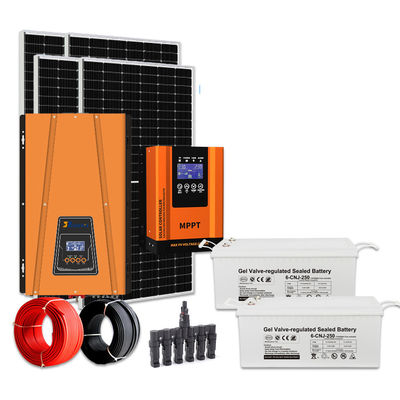GEL バッテリー 5kw 完全オフグリッド 太陽光発電キット CE Rhos Fcc 認定