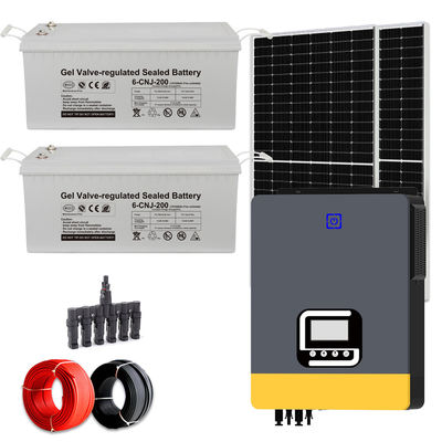 10KW 太陽光発電システム ハイブリッド家庭用太陽光システム GEL バッテリーと純粋なサイヌ波
