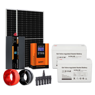 オフグリッド太陽光発電システム 1KW ハイブリッド GEL バッテリー 住宅用太陽光発電