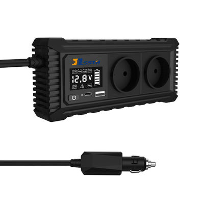 200W 12V DCからAC 110V 220V 純正弦波カーパワーインバーター 92%の利用可能電力と50Hz出力周波数