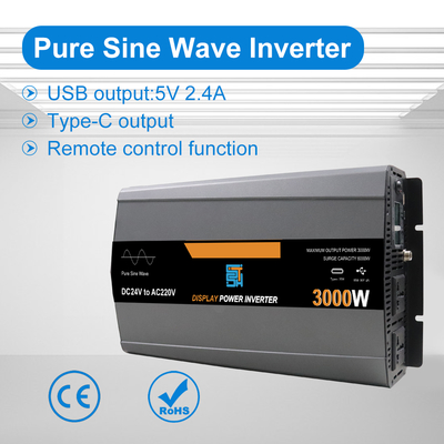 良い価格 3000W 純正弦波太陽光インバーター 12V/24V/48V DC から 110V/220V AC オンライン