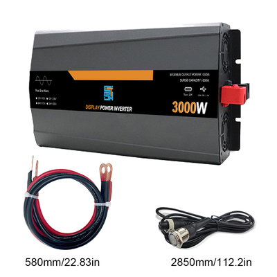 3KW 純正弦波電源インバーター 12V/24V から 220V 6000W ピーク