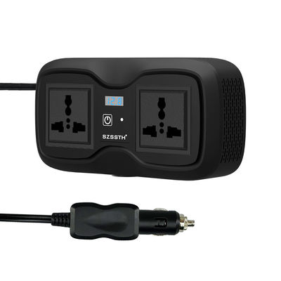 良い価格 200W GaN カーパワーインバーター& 100W PD 急速充電器 12Vから110V/220V 修正されたシヌス波 AC + 双 USB-A/C オンライン