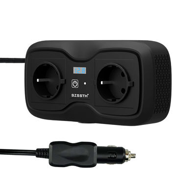 良い価格 200W 正弦波カーインバーター | 12V DC to 220V AC デュアルUSB & デュアルシガーソケット付き オンライン