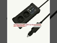 12V DCからAC 110V 220V 車用電源インバーター USBとタイプC