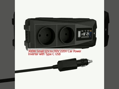 300W 小型 12V から 110V 220V 車用電源インバータ USB C タイプ